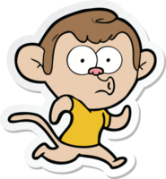pegatina de un mono aullador de dibujos animados png