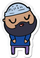 sticker of a cartoon man with beard png