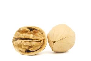 Walnuts isolated on white background. With clipping path. photo