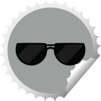 sunglasses round sticker stamp png