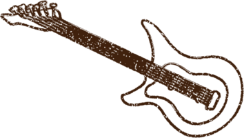 disegno a carboncino di chitarra elettrica png