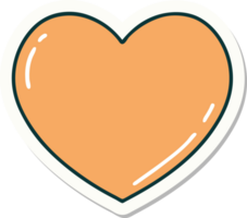 tattoo style sticker of a heart png