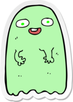 pegatina de un divertido fantasma de dibujos animados png