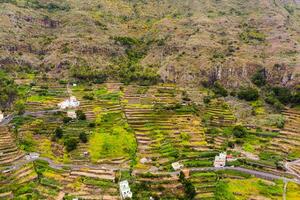 Panoramic view of the mountains on the island of La Gomera, Canary Islands, Spain.Beautiful landscape of the island of Gomera photo