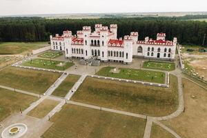 Summer Kossovsky Castle in Belarus.Puslovsky Palace photo