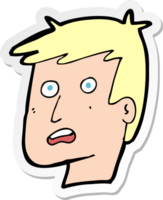 sticker of a cartoon unhappy face png