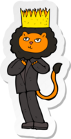 sticker of a cartoon king of the beasts png