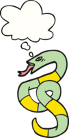 cartoon snake and thought bubble png