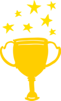 trophée de sport de dessin animé de style plat couleur png