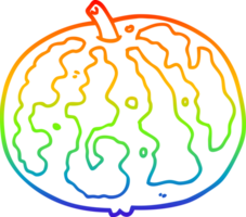rainbow gradient line drawing cartoon melon png