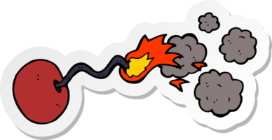 sticker of a cartoon round bomb png