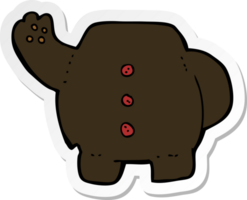 pegatina de un cuerpo de oso negro de dibujos animados png