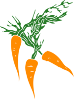 flat color style cartoon carrots png