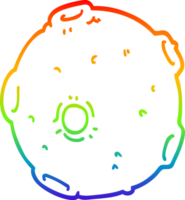 arc en ciel pente ligne dessin de une dessin animé lune png