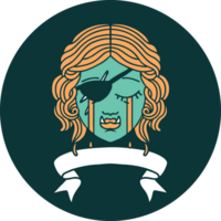 icon of crying orc rogue character face png