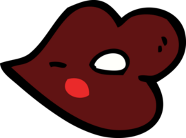 cartoon glanzende lippen png