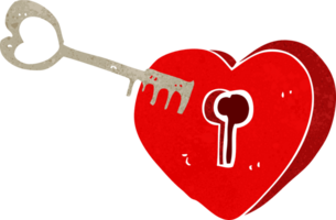 corazón de dibujos animados con ojo de cerradura png