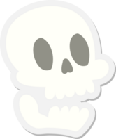 spooky halloween skull sticker png