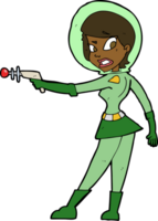 cartoon sci fi girl png