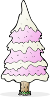 cartoon snowy pink tree png