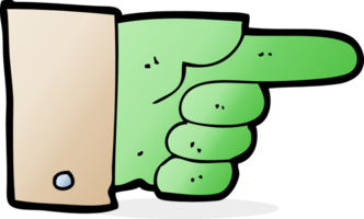 cartoon pointing zombie hand png