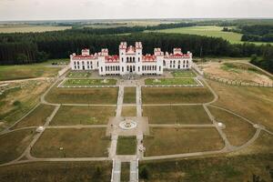 Summer Kossovsky Castle in Belarus.Puslovsky Palace photo