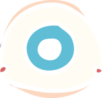 doodle de desenho animado olho azul png