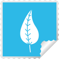 plein pellen sticker tekenfilm van een groen blad png