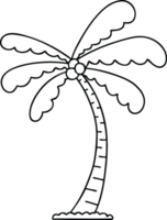 line drawing quirky cartoon palm tree png