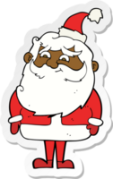 Aufkleber eines Cartoon-Weihnachtsmanns png