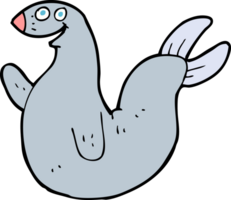 cartoon happy seal png