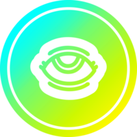 eye with cool gradient finish circular icon with cool gradient finish png