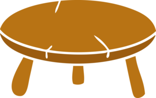hand drawn cartoon doodle of a wooden stool png