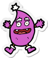 sticker of a cartoon funny creature png