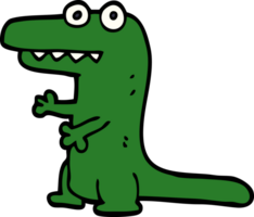 cartoon doodle crazy alligator png