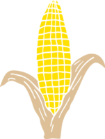 cartoon doodle corn on cob png