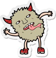 sticker of a funny cartoon monster png