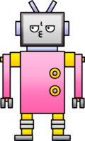 gradient shaded cartoon of a robot png