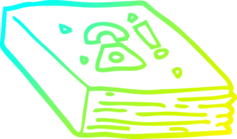 cold gradient line drawing of a cartoon local phone book png