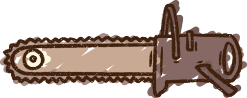 dibujo de tiza de motosierra png