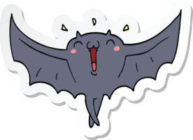 pegatina de un murciélago vampiro feliz de dibujos animados png