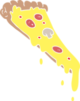 tecknad serie klotter skiva av pizza png
