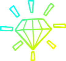 cold gradient line drawing of a cartoon tattoo diamond png