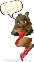 cartoon woman in lingerie with speech bubble png