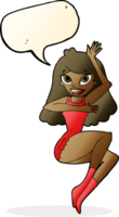 Cartoon-Frau in Dessous mit Sprechblase png