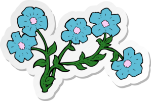 adesivo de flores de desenho animado png