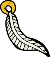 tecknad fjäder nyckelring png