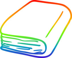 rainbow gradient line drawing of a cartoon diary book png
