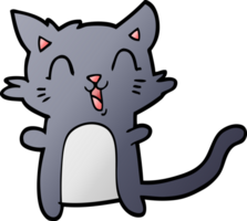 chat heureux de dessin animé png