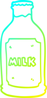 cold gradient line drawing of a cartoon chocolate milk png